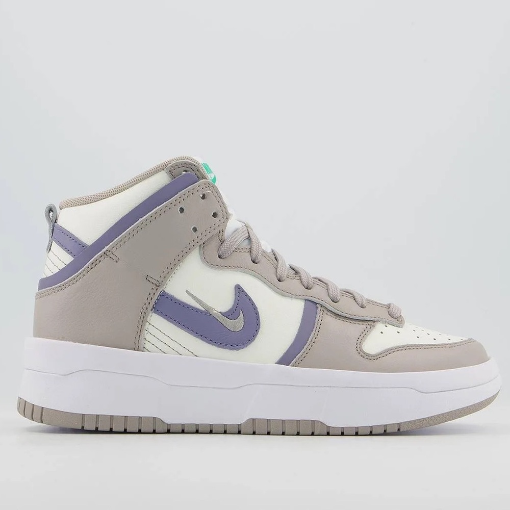 DUNK HI REBEL SNEAKER IN SAIL, IRON PURPLE, & COLLEGE GREY
